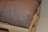 Polstry na paletový nábytek s opěrkou - látka hnědý melír