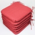 Sedák 40x40 cm látka vínový melír - set 6 kusů