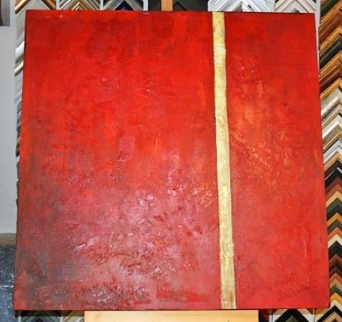 Obraz zlatá linka 75x75 cm