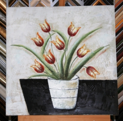 Obraz kytice tulipánů 90x90 cm