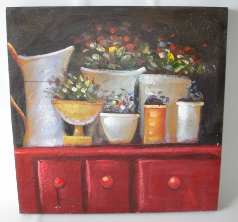 Obraz zátiší s květy  60x60 cm