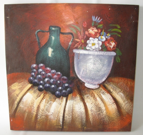 Obraz ovoce a květy 60x60 cm