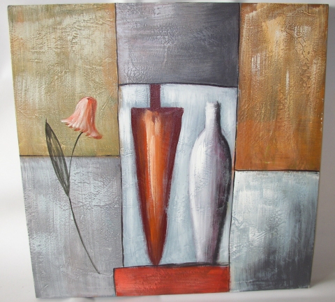 Obraz dvě vázy 60x60 cm