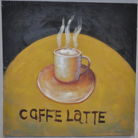 Obraz horké latté 75x75 cm