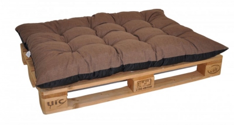 Paletový sedák / zahradní matrace hnědý melír