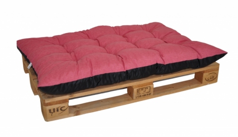 Paletový sedák / zahradní matrace malinový melír