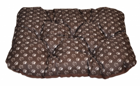 Podložka pro psa voděodolná zaoblená 80x60 cm tlapka hnědá