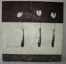 Obraz tři květy II 90x90 cm