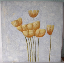 Obraz žluté tulipány  90x90 cm