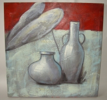 Obraz dvě amfory 75x75cm