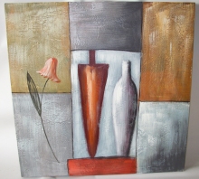 Obraz dvě vázy 60x60 cm