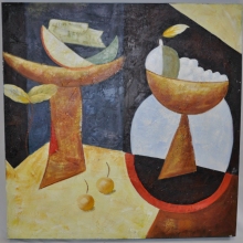 Obraz číše s ovocem 75x75 cm