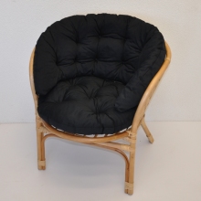 Ratanové křeslo Bahama medové polstr černý Maxi