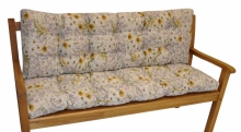 Polstr na zahradní lavičku 120 cm - motiv luční kvítí