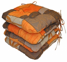 Sedák UNI barva oranžový list - set 4 kusy