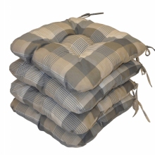 Sedák UNI motiv UNIKO šedá kostka - set 4 kusy