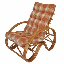 Ratanové křeslo polohovací ratan semambo polstr kostka Tera