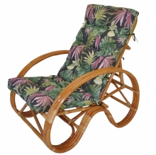 Ratanové křeslo polohovací ratan semambo polstr monstera